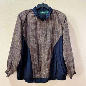Hunt Club Women's 100% Silk Shell Jacket Brown 18W